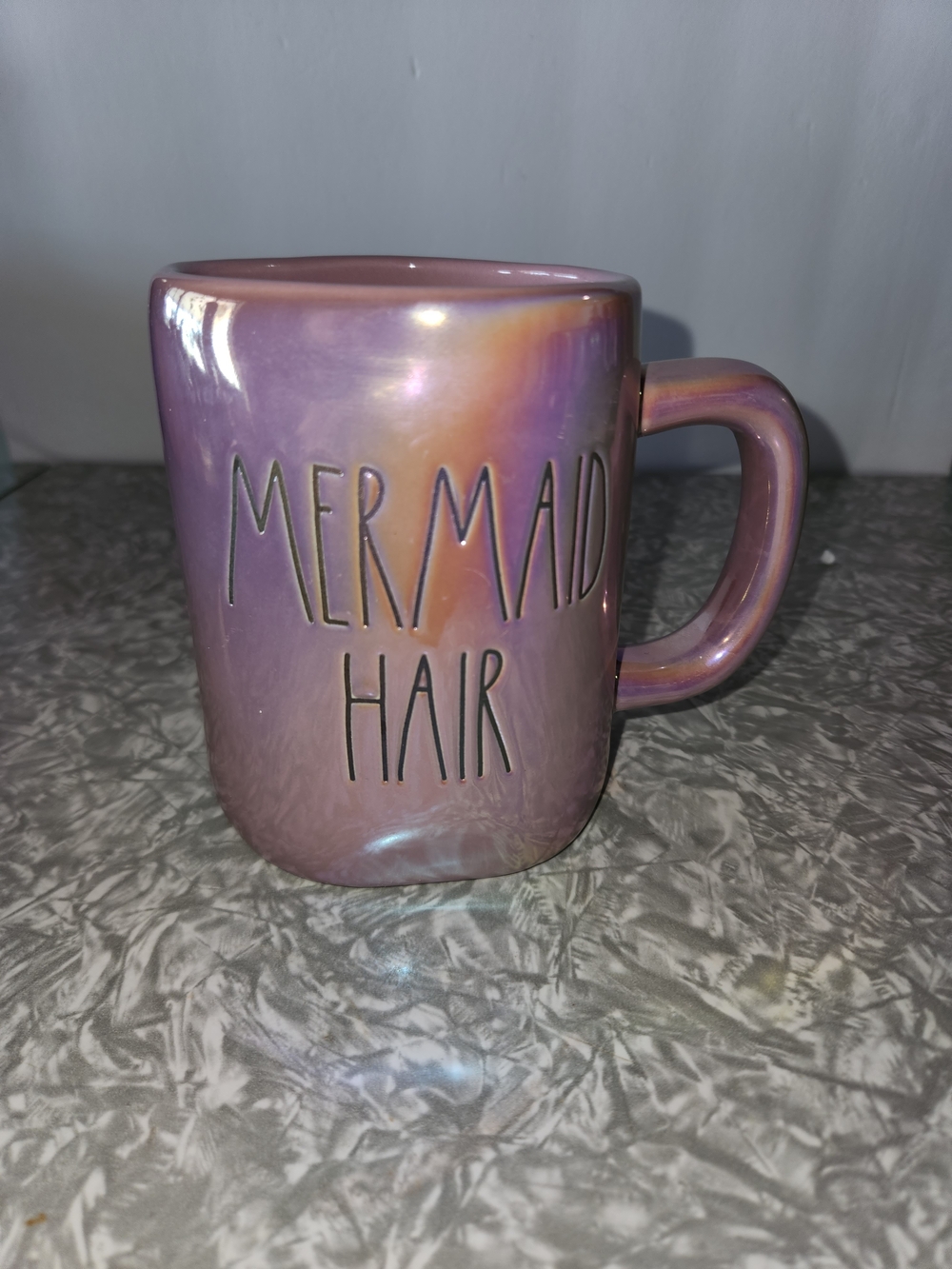 Rae Dunn Iridescent Lavender and Pink Ceramic Mug